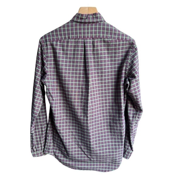 Ralph Lauren Men’s Oxford Blue Label Button Down Shirt Red Green Plaid, Small - Picture 2 of 11